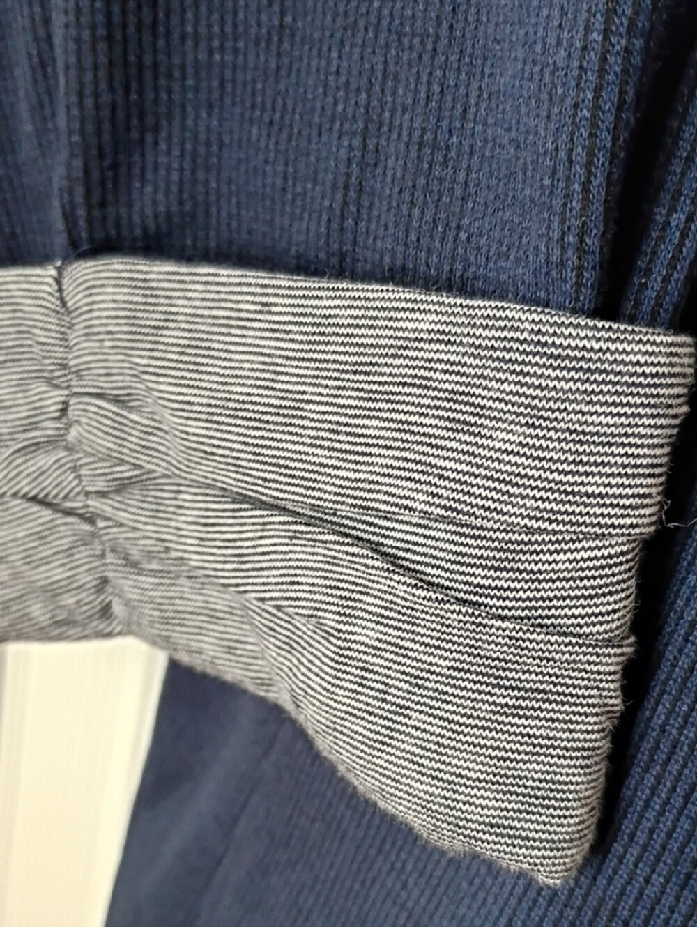 Skies Are Blue Curvy Asa Knit Navy Open Blazer with Rolled Cuffs Size 1X - Picture 3 of 7